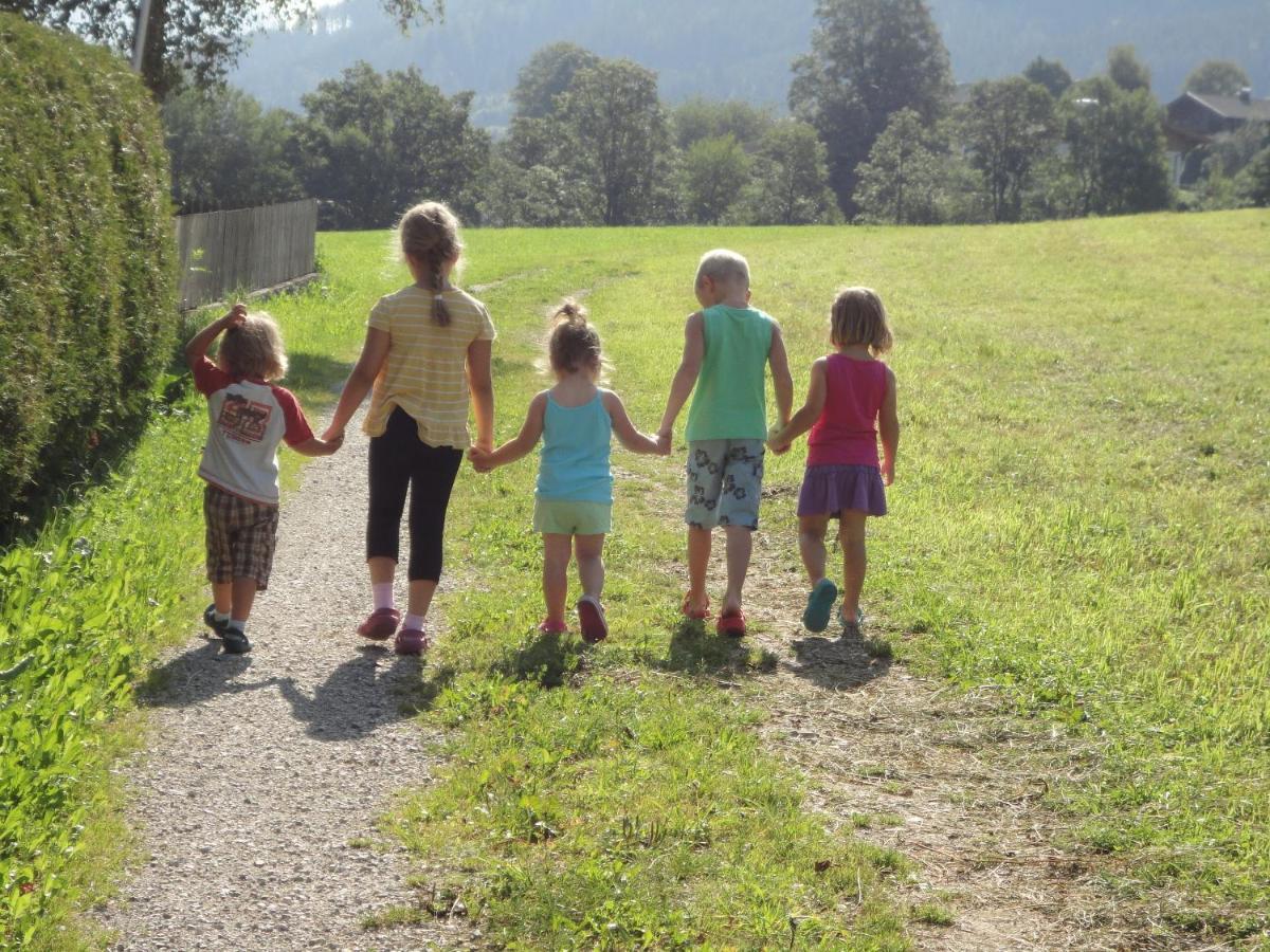 Ferienwohnung Schwarzbach Leogang Exteriör bild